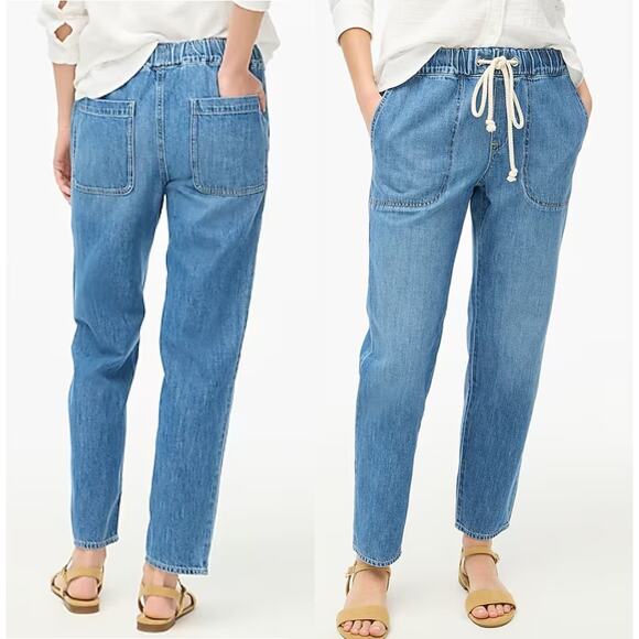 J. Crew Factory Pants - J. Crew Factory | NWT Flawed | Denim Drawstring Pant | East Harbor Wash | Sz 25